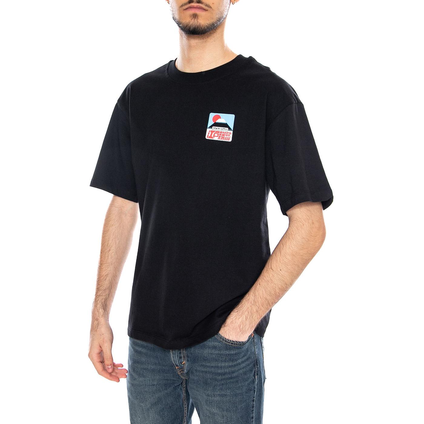 Sunset on Fuji San TS SS Black - Maglietta Girocollo Uomo Nera I035001. 89.00 EDWIN 