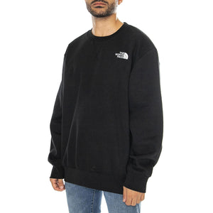 M Essential RElaxed Crew TNF Black - Felpa Girocollo Uomo Nera NF0A89ETJK31  THE NORTH FACE 