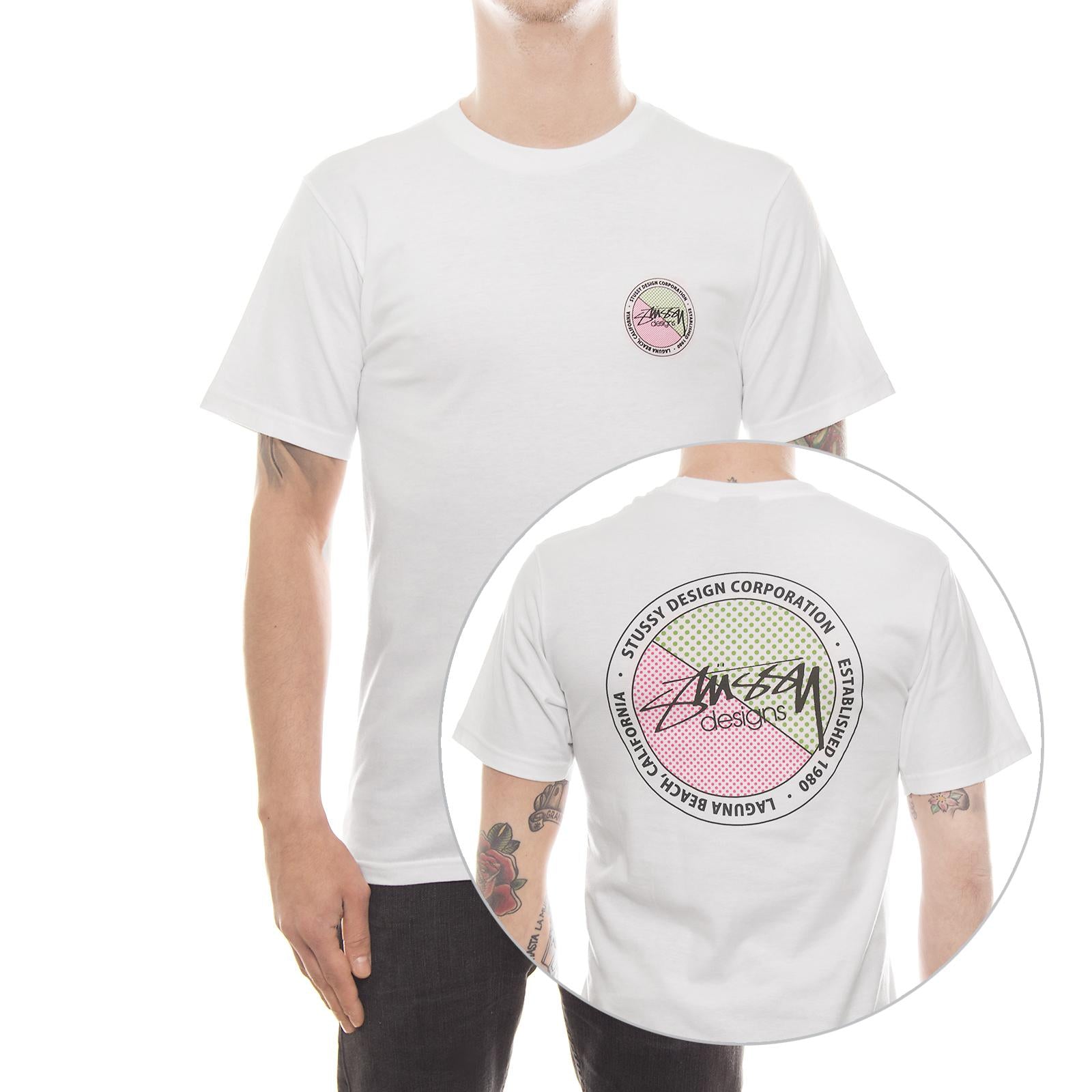 HALFTONE DOT TEE WHITE 1904016-WHITE  STUSSY 