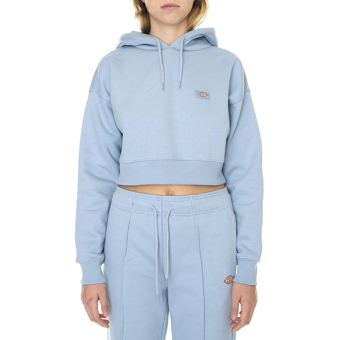 Oakport Cropped Hoodie Ashley Blue - Felpa con Cappuccio Donna Blu DK0A4XJTC991  DICKIES 