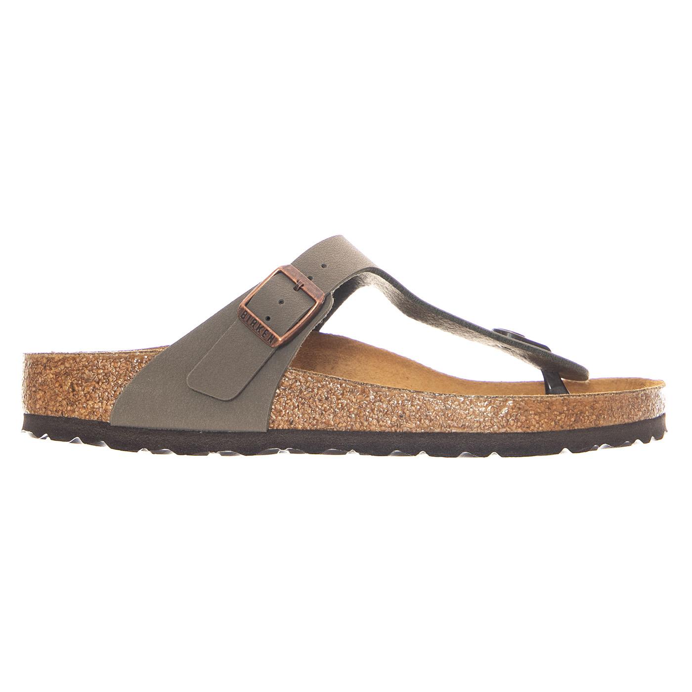 Gizeh Birkibuc Regular Fit Stone - Sandali Unisex Grigi 043391 STN BIRKENSTOCK 