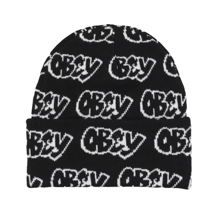 Good Times Beanie Black Multi - Berretto in Maglia Rasata Nero / Mulricolore 100030207 BKM OBEY 