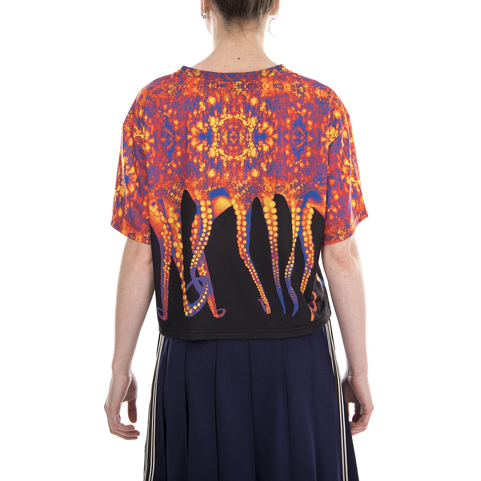 GINGER W-OCTOPUS CROPPED TEE W-Sublimated Print Cropped T-Shirt 18SOTS07W  OCTOPUS 