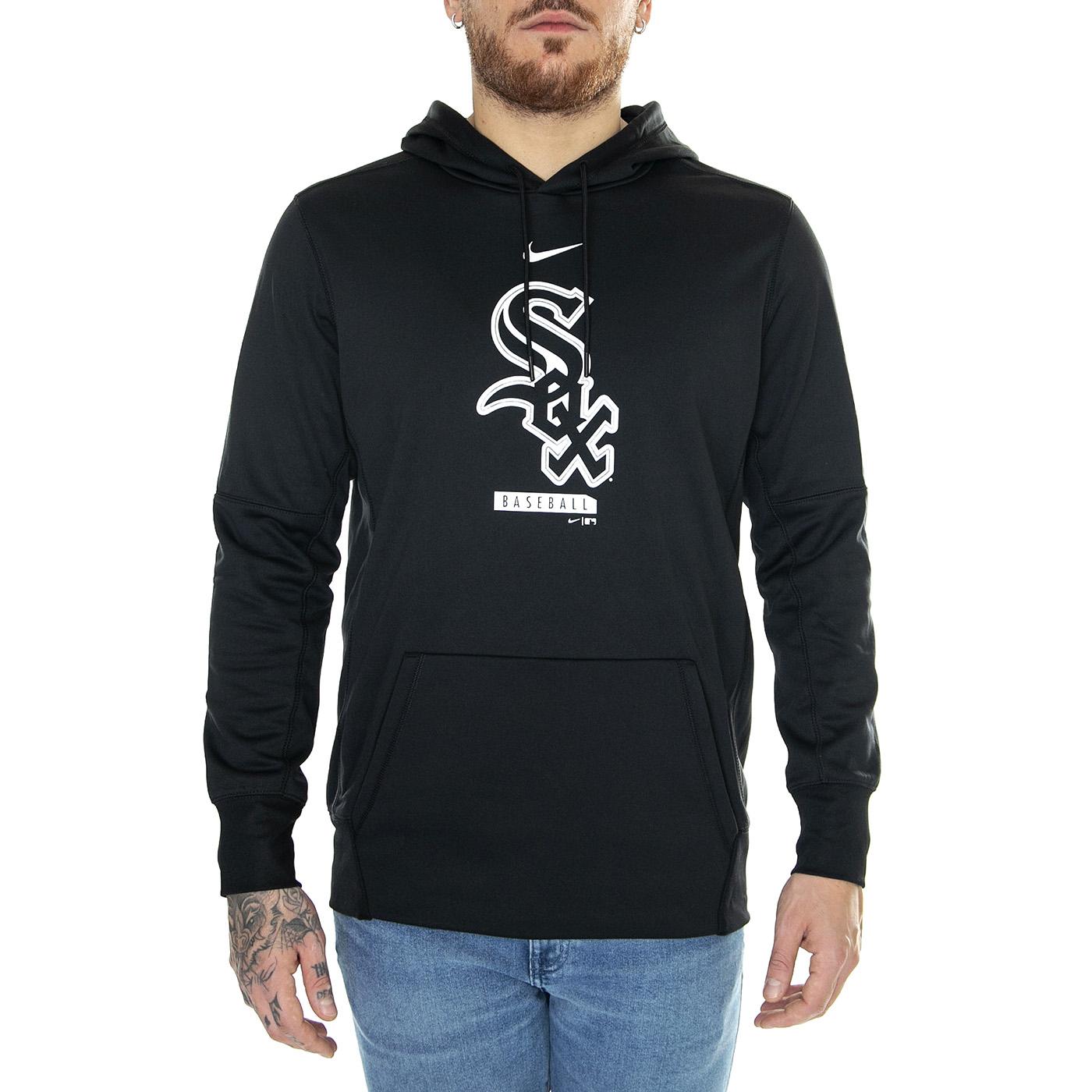 Nike Prime Logo Therma Pullover Hoodie Chicago White Sox Black - Felpa con Cappuccio Uomo Nera NKAQ-00A-RX-FZR  NIKE 