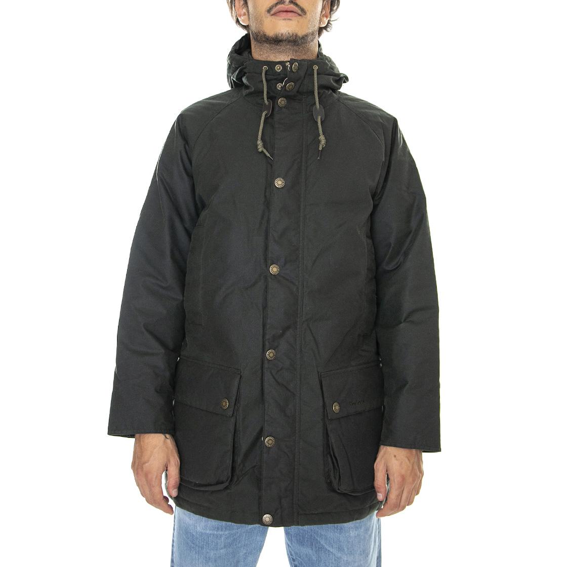 Hooded Beaufort Wax Sage Olive Night - Giacca Invernale con Cappuccio Uomo Verde MWX1845SG51  BARBOUR 