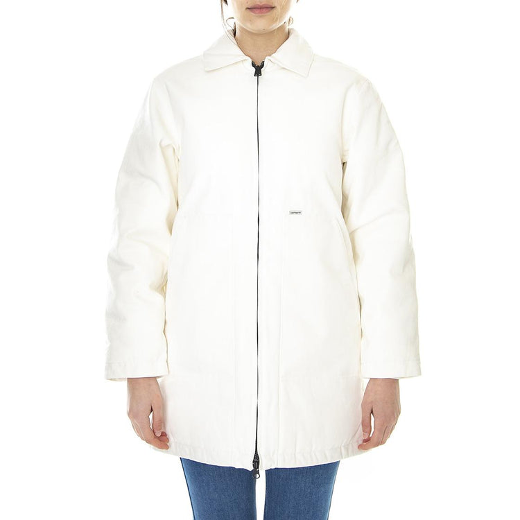 W' Brooke Coat Wax - Giacca Donna Bianca I028430.D6.00.03  CARHARTT WIP 