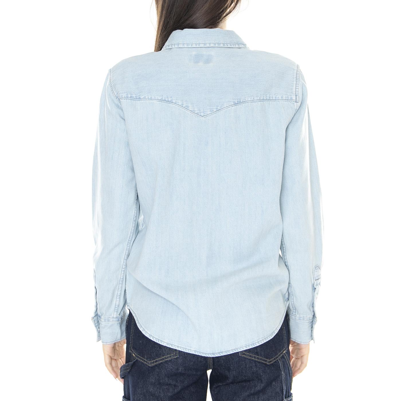 W' Essential Western Shirt Blue - Camicia Denim Jeans Donna Blu Chiaro 16786-0001  LEVIS 