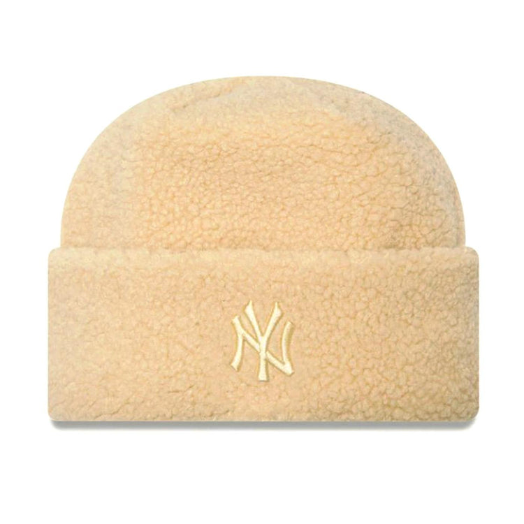 Berretto New York Yankees Borg Donna - Cappellino a Cuffia Beige 60580756  NEW ERA 
