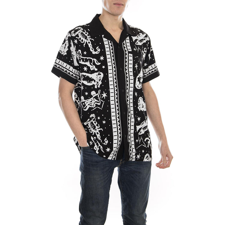 ZODIAC S/S SHIRT BLACK BU00031-BLACK  HUF 