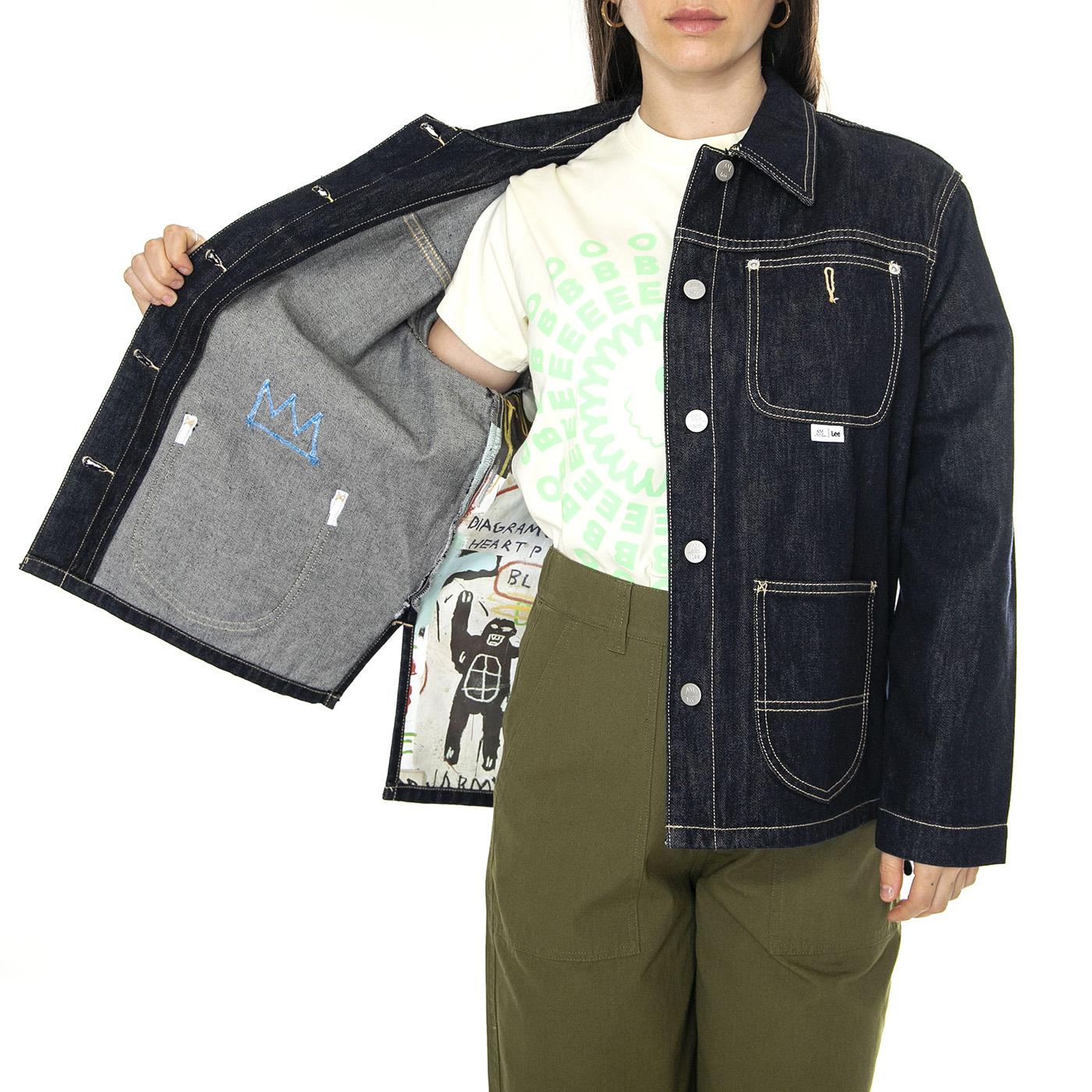 JMB Denim Chore Coat Rinse Blue - Giacca Donna Denim Jeans Blu 112359193  LEE 