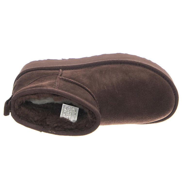 W Classic Ultra Mini Platform Burnt Cedar - Stivaletti Donna Marroni 1135092-BCDR  UGG 