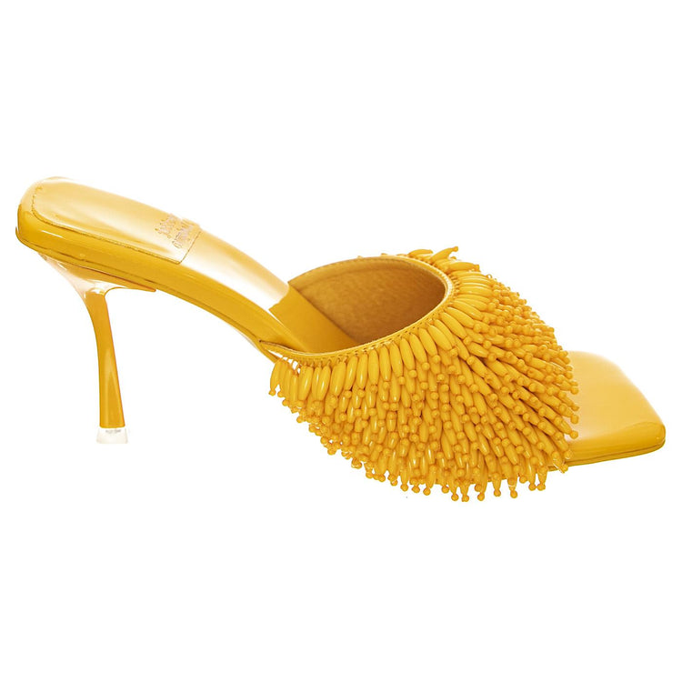 Beaded-Me Yellow Patent Pu+Beads - Sandali Donna Arancioni JCSJC-927-21-5-YEL  JEFFREY CAMPBELL 