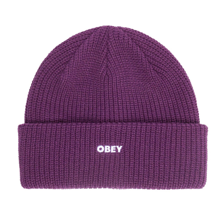 Future Beanie Wineberry - Cappellino in MAglia a Coste Viola 100030163 WNE OBEY 