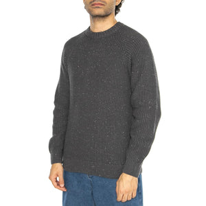 Litus Reg 5 Naps Crew Knit Grey Pinstripe - Maglione Girocollo Uomo Grigio 22031001-4607410  ONLY & SONS 