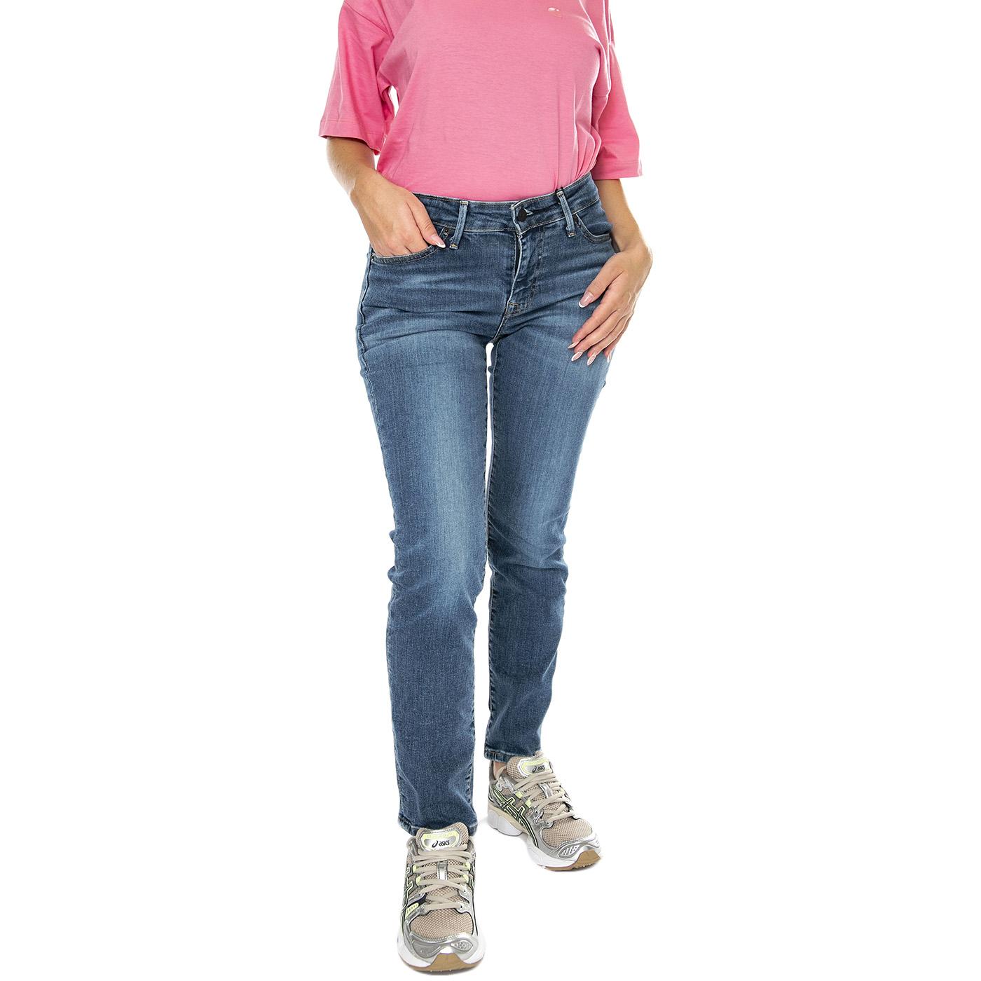 712 Slim Welt Pocket Blue Wave Mid Med Indigo Worn In - Pantaloni Denim Jeans Donna Blu A6199-0003  LEVIS 