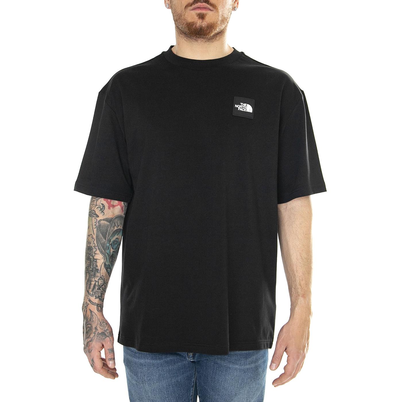 M NSE Patch S/S Tee Tnf Black - Maglietta Girocollo Uomo Nera NF0A87DAJK31  THE NORTH FACE 