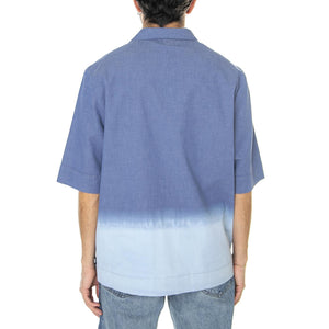 M' Clean II Shirt SS Blue - Camicia Maniche Corte Uomo Blu / Multicolore I031886.01.6D.  EDWIN 