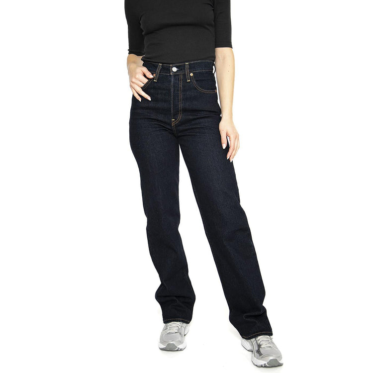 Ribcage Wide Leg H223 Dark Indigo Flat Finish - Pantaloni Denim Jeans Donna Blu 79078-0014  LEVIS 