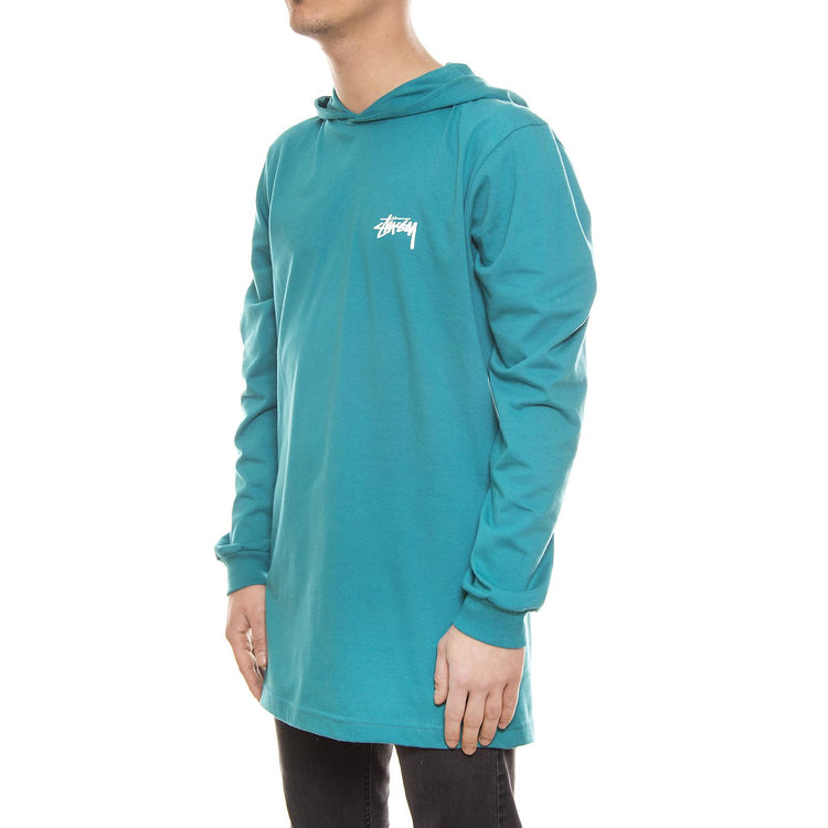 ORIGINAL STOCK LS HOOD TEE DARK TEAL 1984048-DARK TEAL  STUSSY 