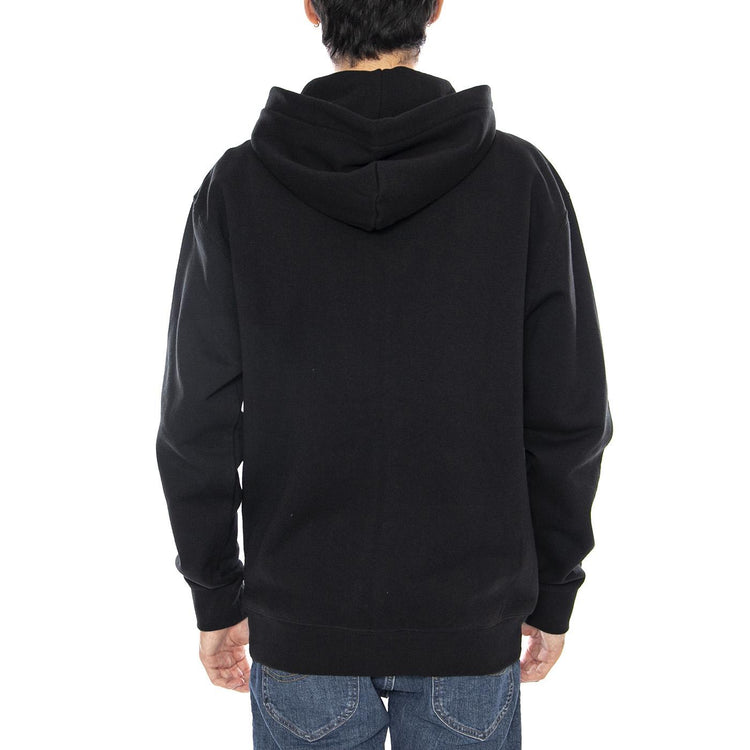 HUF Set TT F/Z Hoodie -- Felpa con Cappuccio Uomo Nera PF00697 BLK HUF 