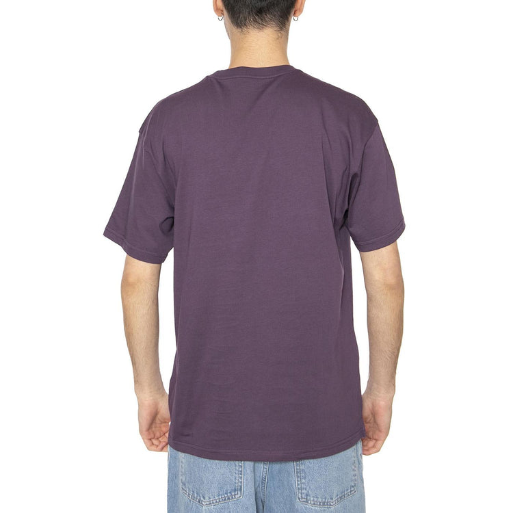 S/S Madison T-Shirt Huckleberry / White - Maglietta Girocollo Uomo Viola I033000.2RPXX  CARHARTT WIP 
