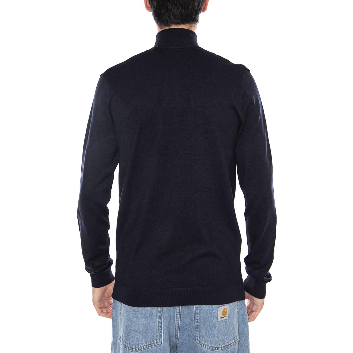 WYLER Life Reg14 Half Zip Knit Noos Dark Navy - Maglione Collo Alto con Zip Uomo Blu Navy 22021264-3766661  ONLY & SONS 