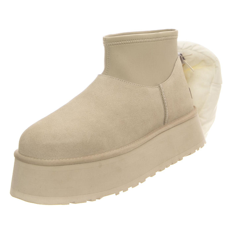 W Classic Mini Dipper Puffer White / Ceramic - Stivali Donna Bianchi UGSCLDIPMPWC1158275W  UGG 