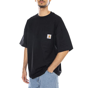 S/S Work Pocket T-Shirt Black - Maglietta Girocollo Uomo Nera I035523.89XX . CARHARTT WIP 