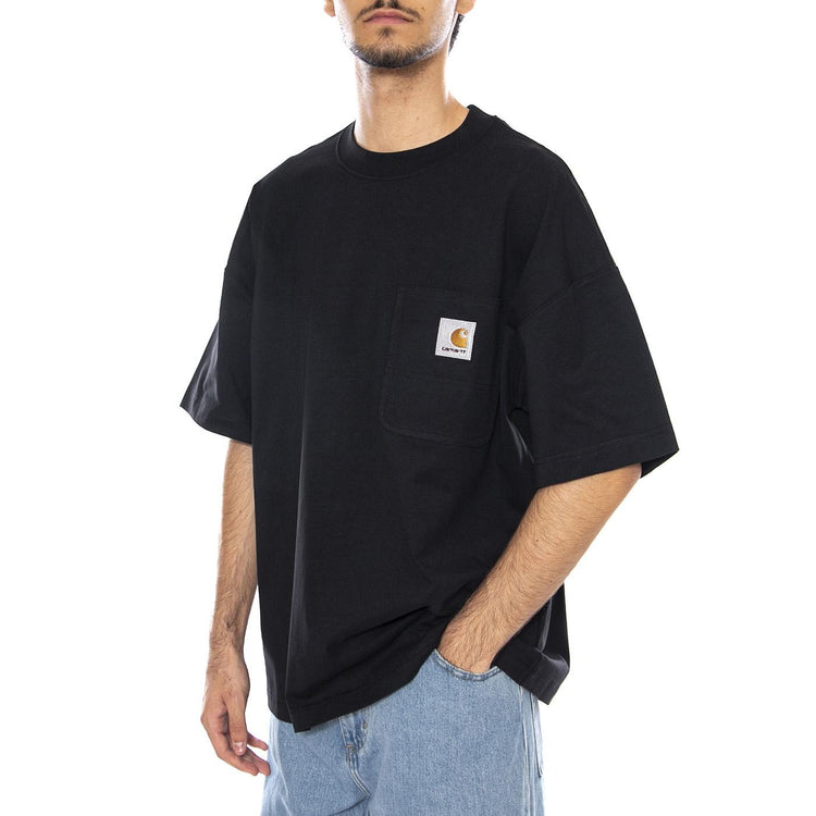 S/S Work Pocket T-Shirt Black - Maglietta Girocollo Uomo Nera I035523.89XX . CARHARTT WIP 