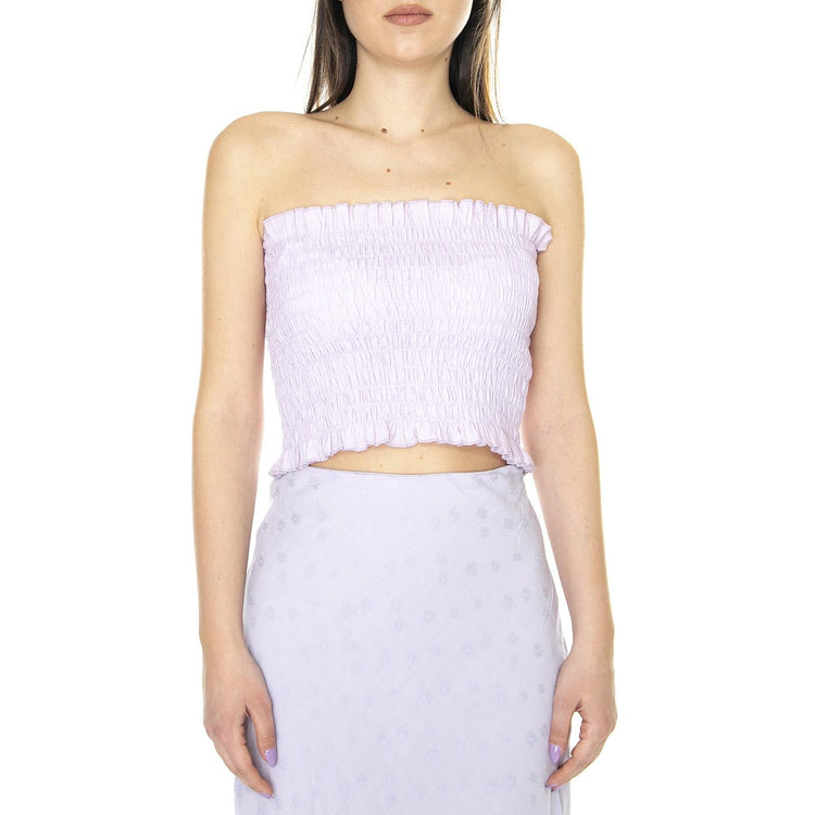 W' Top Bandeau de Nido de Abeja Lila - Top Donna Viola 31W/41241  WILD PONY 