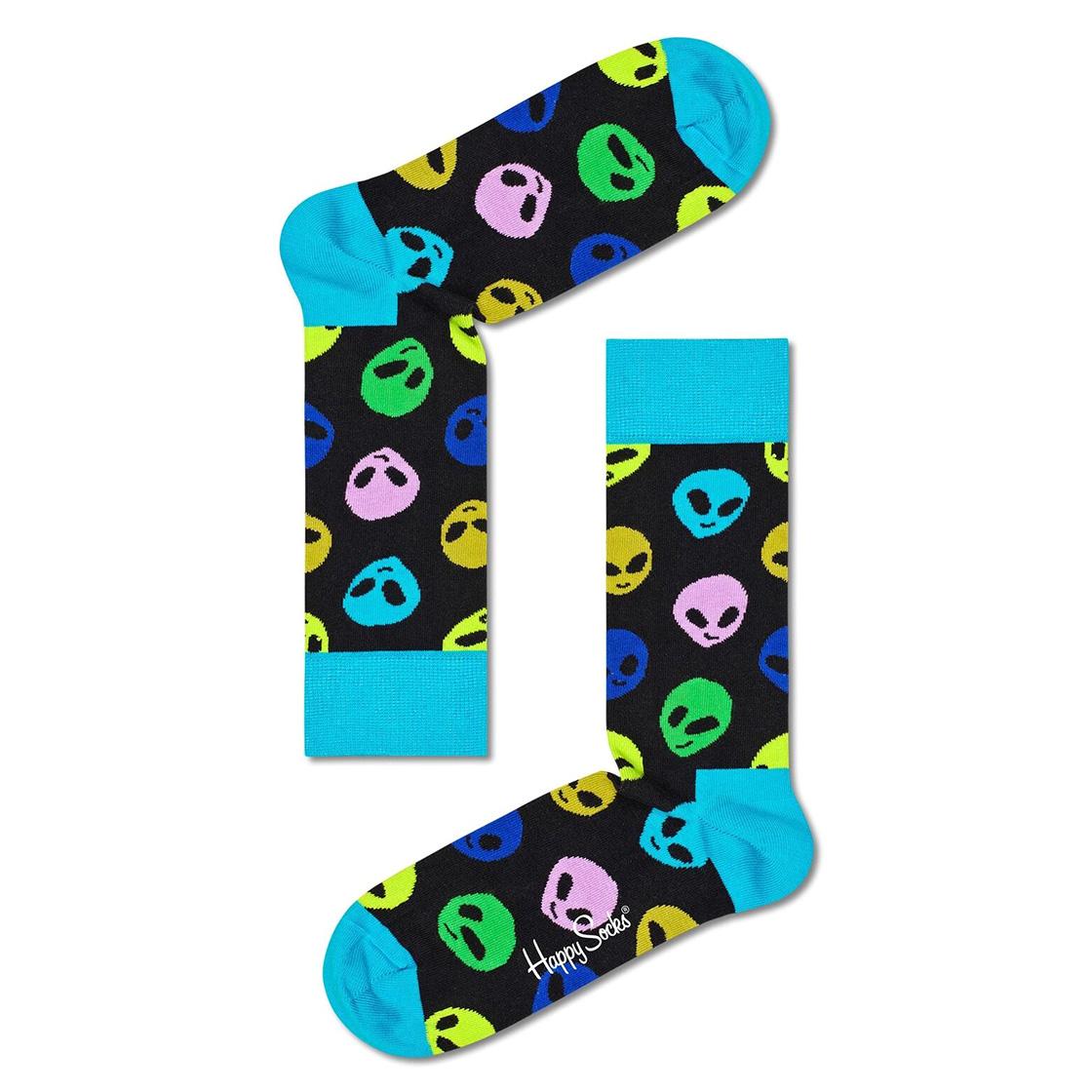 Alien Sock 9300 - Calzini Neri / Multicolore ALI01-9300  HAPPY SOCKS 