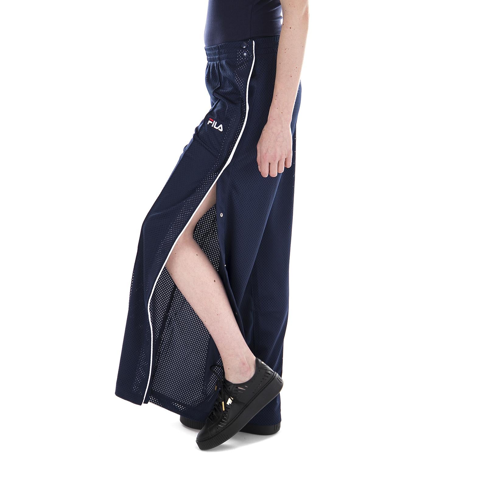 Neka Snap Side Flare Pant - Peacoat / White - Pantaloni Donna Blu 684309-A39  FILA 