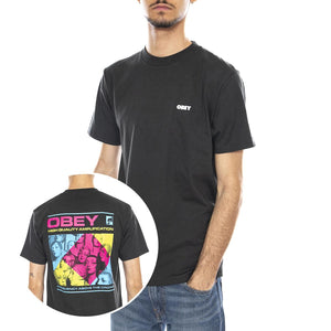 OBEY High Quality Amplification Tee -- Maglietta Girocollo Uomo Nera 165264237 VBL OBEY 