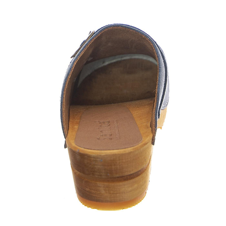 W' Wood-Hedi Open Dove Blue - Sandali in Pelle Donna Blu 457190-92  SANITA 