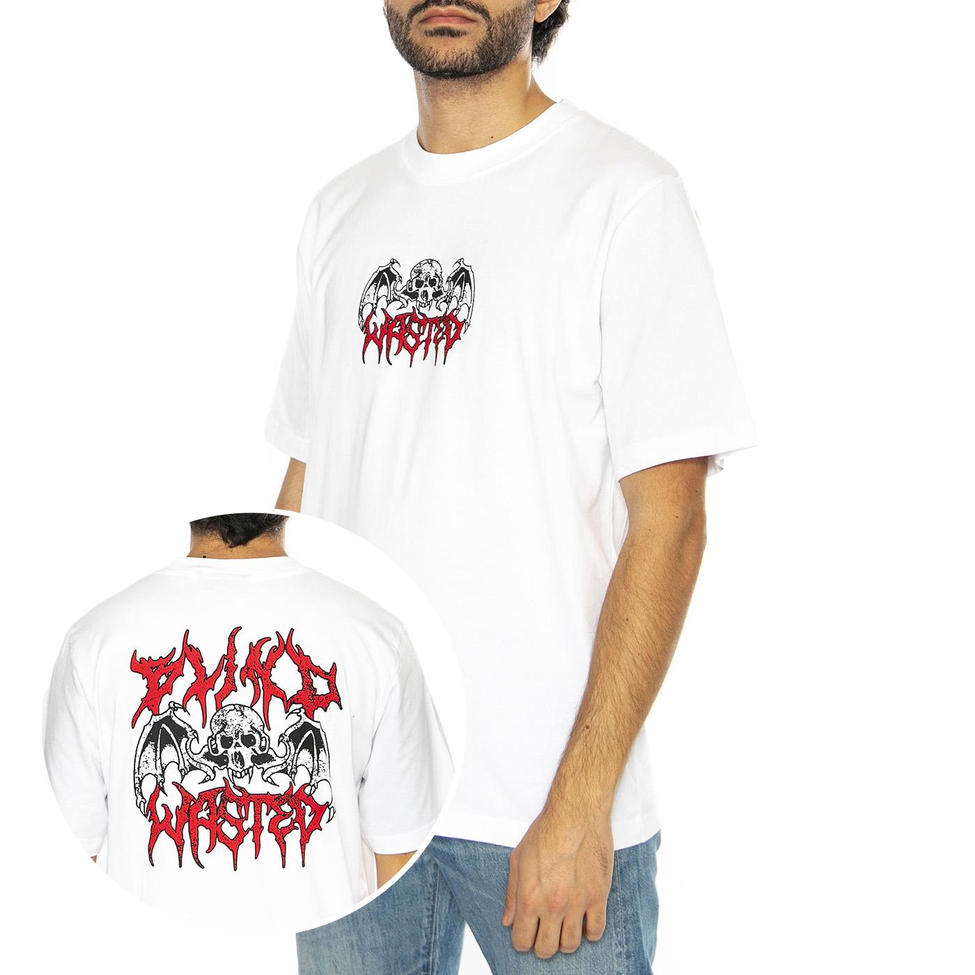 T-Shirt Bones White - Maglietta Girocollo Uomo Bianca T-SHIRT BONES - WHITE  WASTED PARIS 