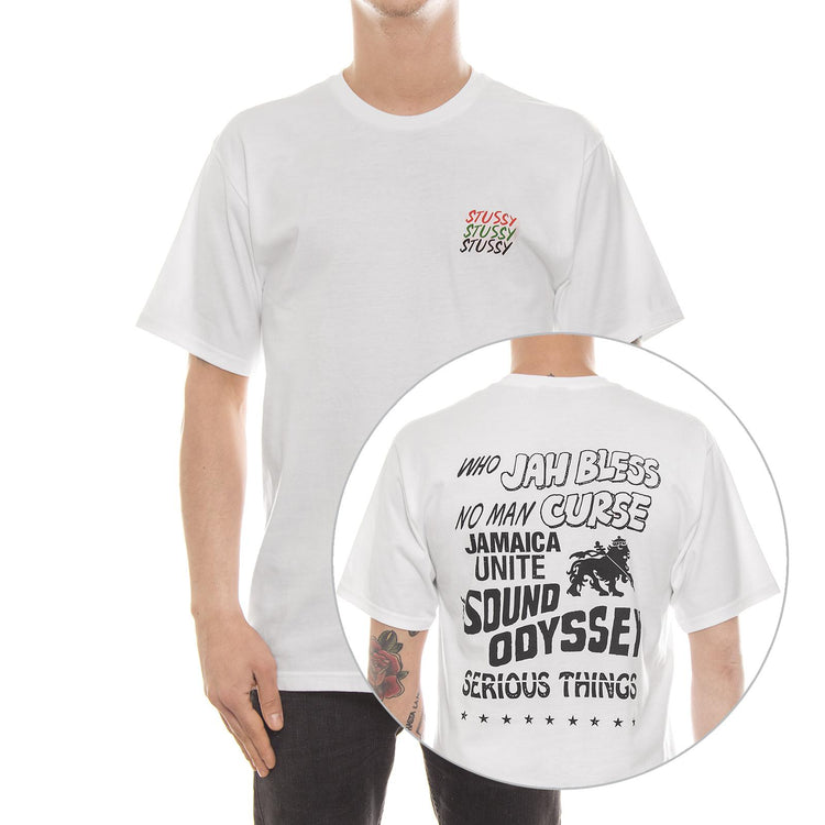 JAH BLESS TEE WHITE 1904019-WHITE  STUSSY 