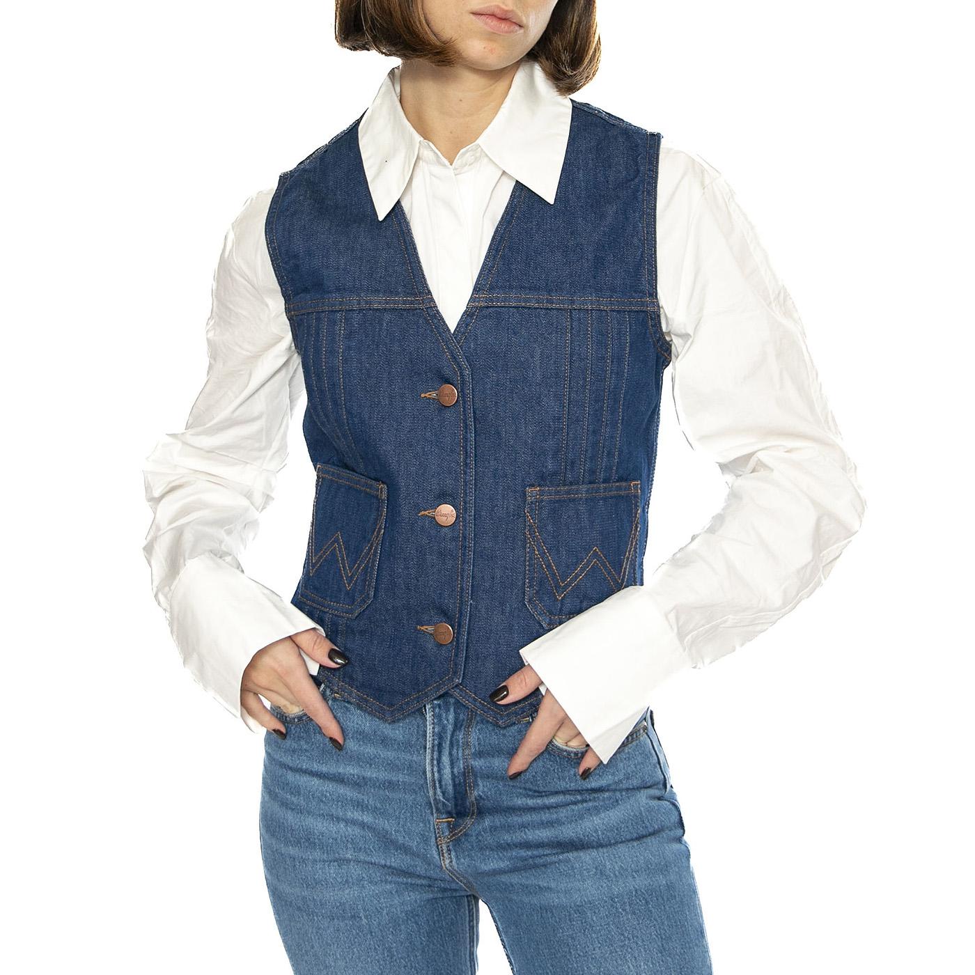 Femme Vest Unworn - Gilet Donna Blu 112356495-BLUE  WRANGLER 