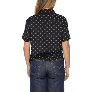 Bunker Daist Dot S/S Woven Black - Camicia Maniche Corte Donna Nera 01289-BLACK  BRIXTON 