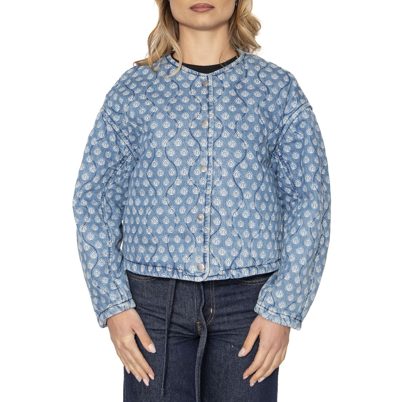 Rumer Quilted Liner Shirt Faye Geo Denim - Giacca Donna Blu 001FR-0004 . LEVIS 
