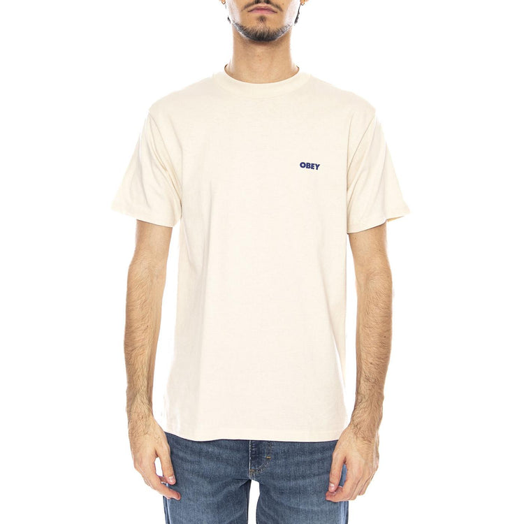 Obey Target Icon Tee Cream - Maglietta Girocollo Uomo Crema 165264065 CRM OBEY 