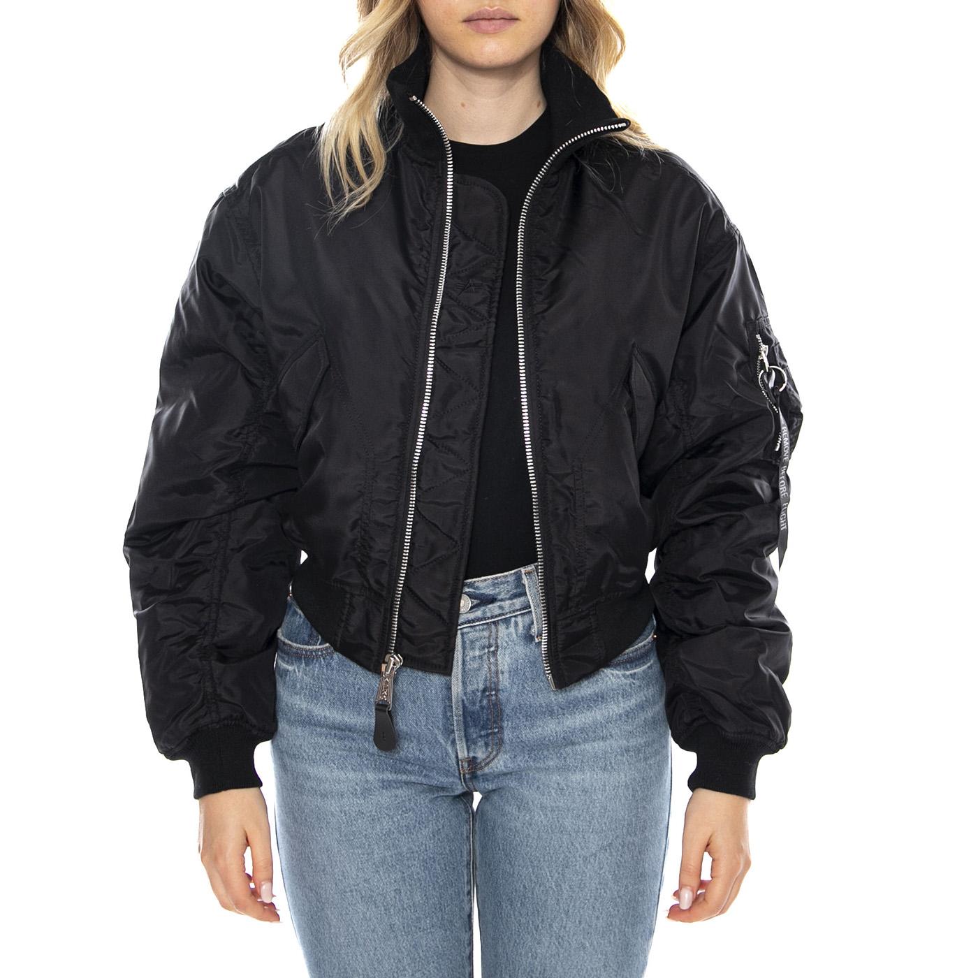 MA-1 Cropped Bomber -- Giacca Donna Nera F258010 3 ALPHA INDUSTRIES 