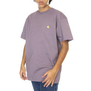 S/S Chase T-Shirt Misty Thistle / Gold - Maglietta Girocollo Uomo Viola I026391-0XVXX  CARHARTT WIP 