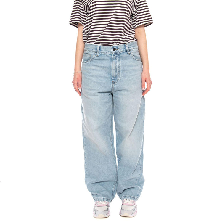 W' Brandon Pant Blue - Pantaloni Denim Jeans Donna Blu I035892 01WU CARHARTT WIP 