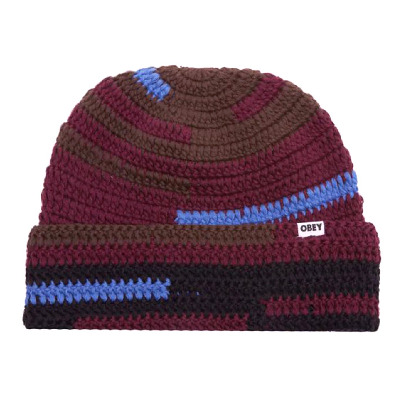 Fairmount Crotche Beanie Potent Purple Multi - Cappellino a Cuffia Multicolore 100030227-POTENT PURPLE MULTI  OBEY 