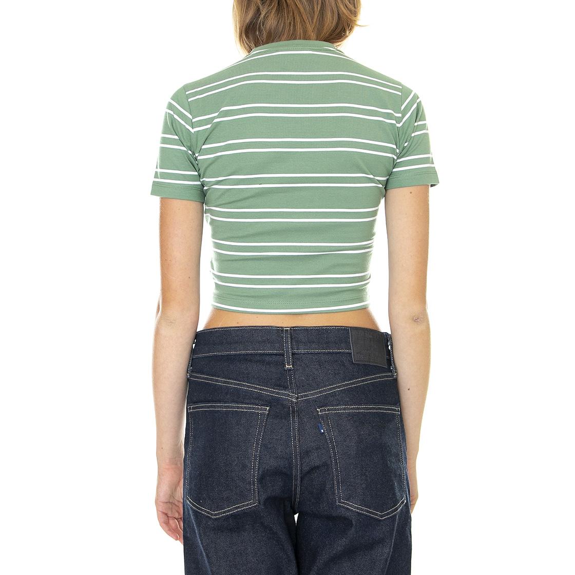 Westover Stripe Tee SS w Dark Ivy - Maglietta Girocollo Donna Verde / Multicolore DK0A4Y1DD401  DICKIES 