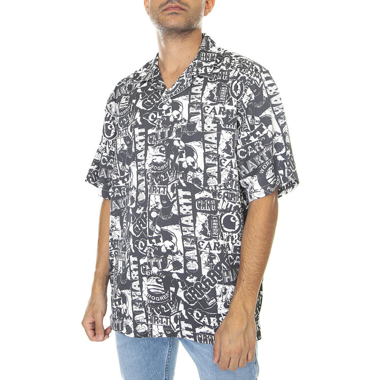 S/S Collage Shirt Collage Print, Black / White I027532.09M.00.03  CARHARTT WIP 