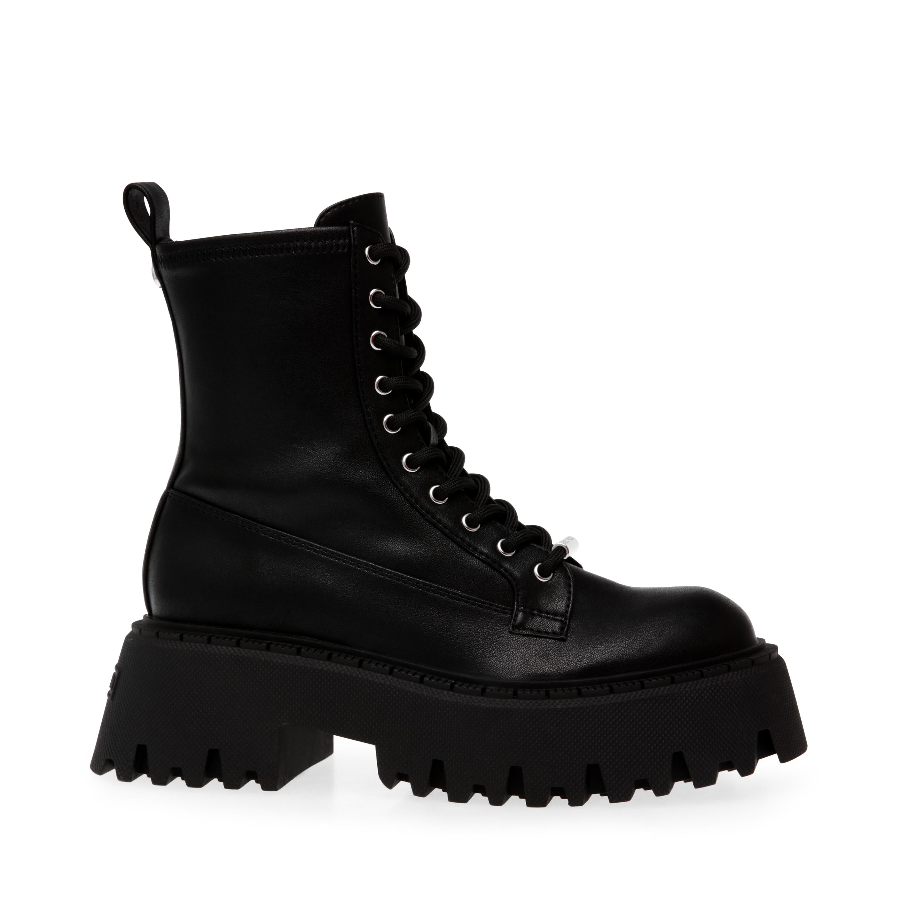 Over-Ride Black Patent - Stivaletti Stringati Donna Neri SMSOVER-RIDE-18  STEVE MADDEN 
