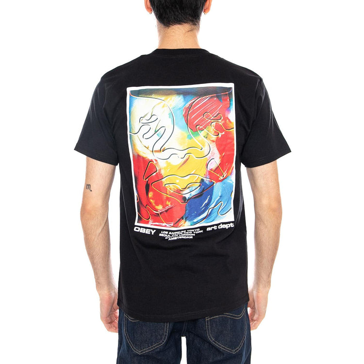 Obey Art Department Tee Black - Maglietta Girocollo Uomo Nera 165264309 BLK OBEY 