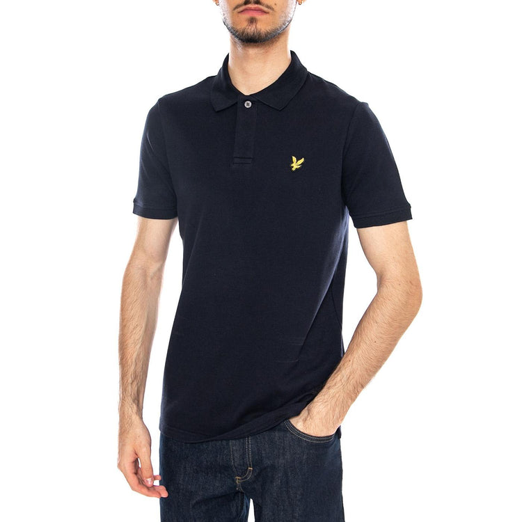 Jacquard Tipped Polo Shirt Dark Navy - Polo Uomo Blu SP2414V Z27 LYLE & SCOTT 