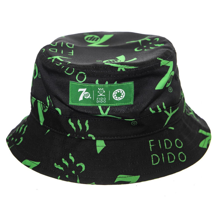 7Up Octopus Splashed Bucket Hat - Cappello da Pescatore Nero 23SOBC94-224778  OCTOPUS 